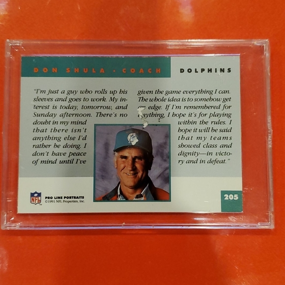 Autographed DON SHULA Card - Picture 2 of 2